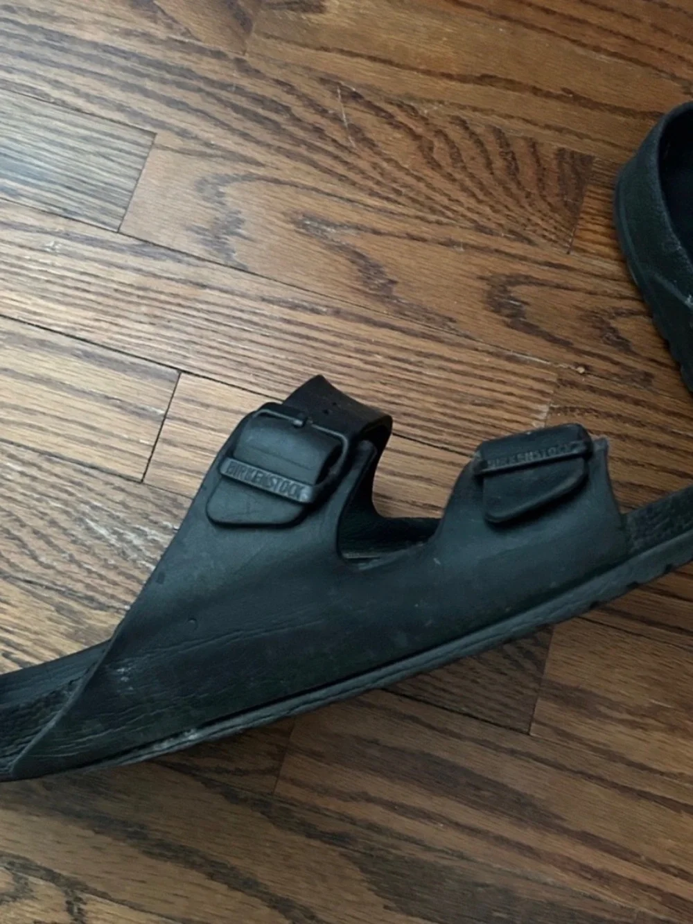 Birkenstock Black Two-Strap Slip-On Sandals